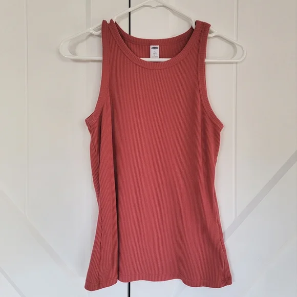 Pink Ribbed Tank - Old Navy - Size Small - Picture 1 of 7